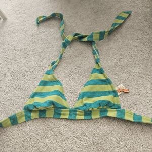 Juicy Couture vintage halter bikini top terry cloth size S NWOT